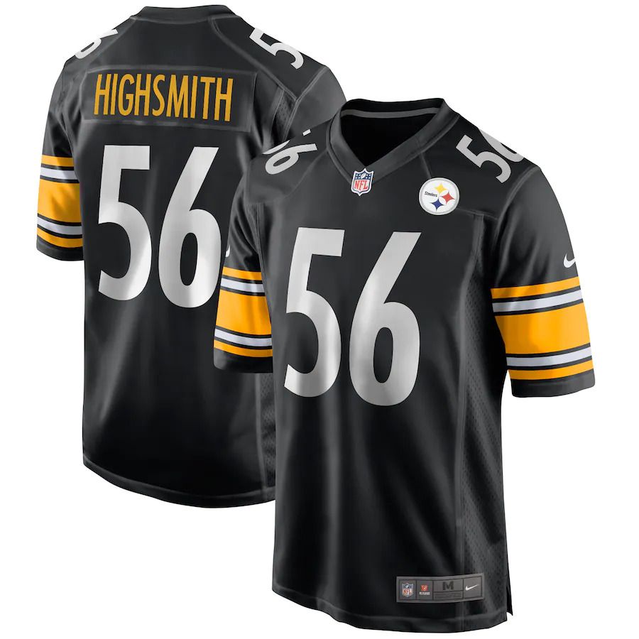 Men Pittsburgh Steelers #56 Alex Highsmith Nike Black Game NFL Jersey